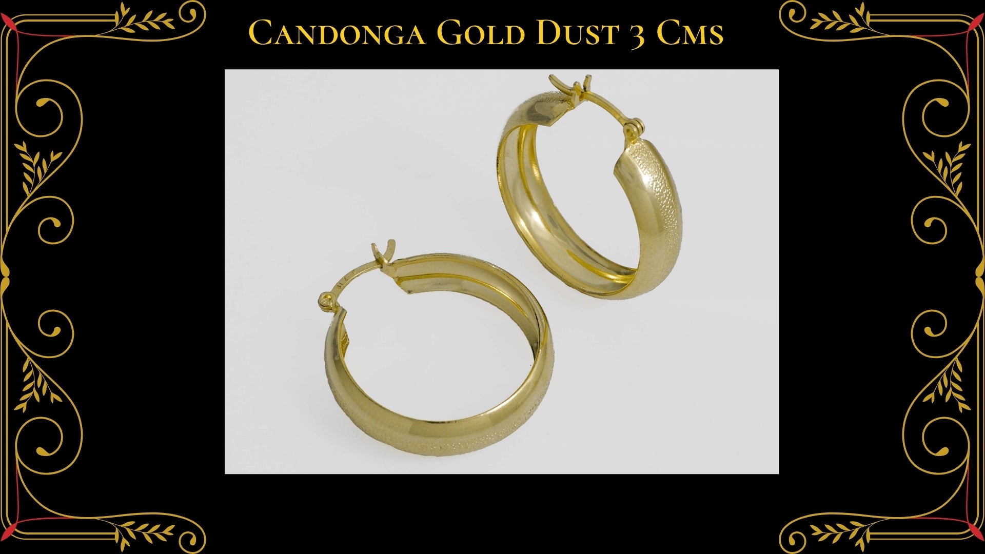 Arete Semi Candonga 3.8cm Oro Laminado 18K