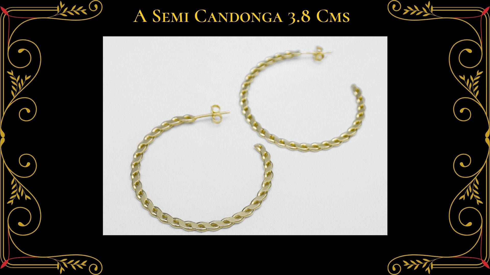 Arete Candonga Candy 5.5cm Oro Laminado 18K