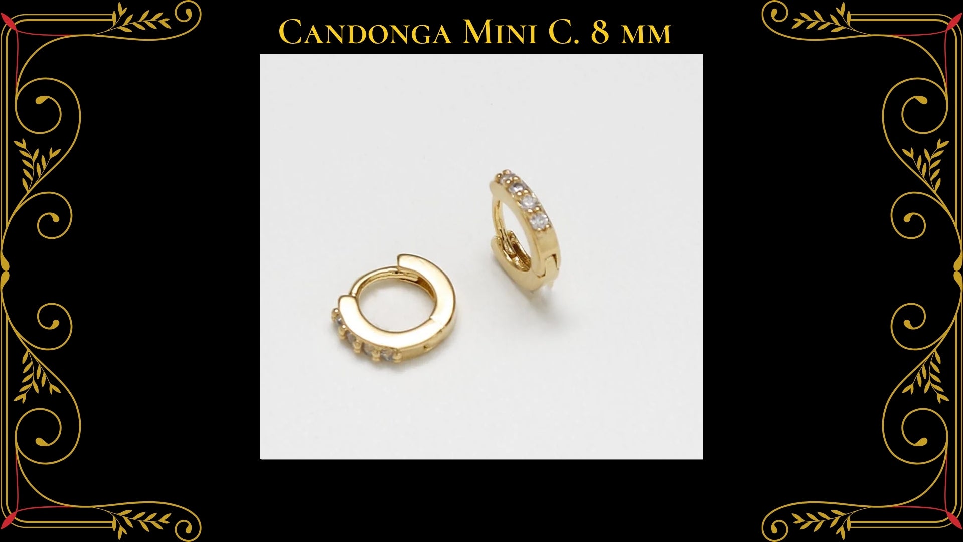Arete Perla Oro Laminado 18K