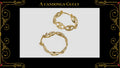 Arete Cruz Sagrada Circonias Oro Laminado 18K