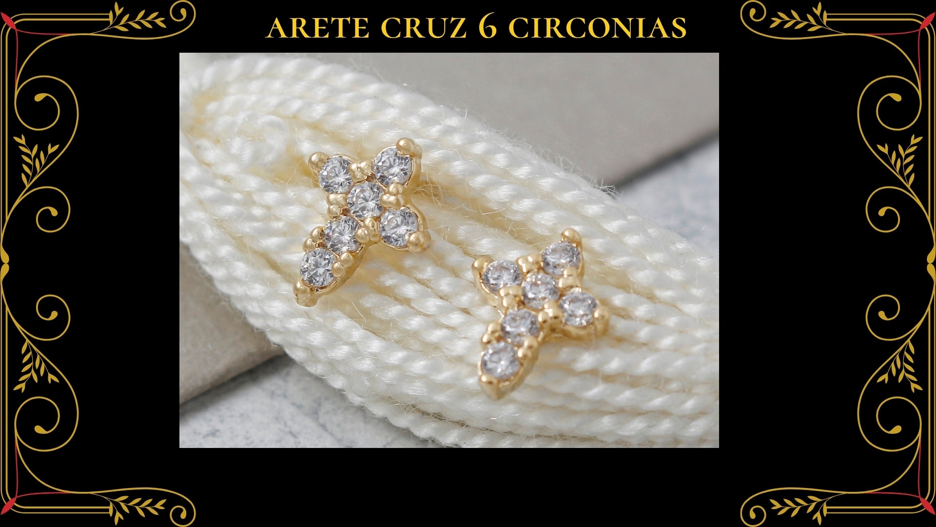 Arete Wave Oro Laminado 18K