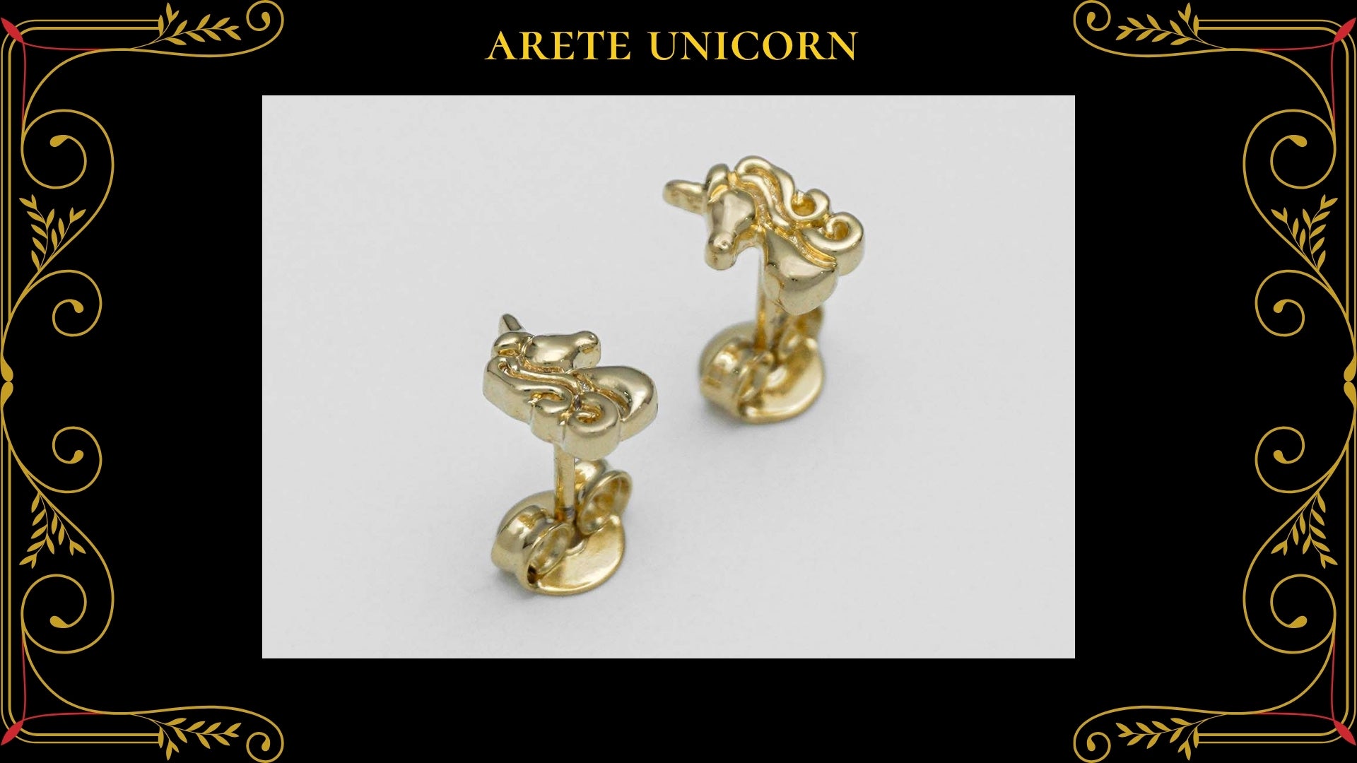 Arete Calavera Oro Laminado 18K