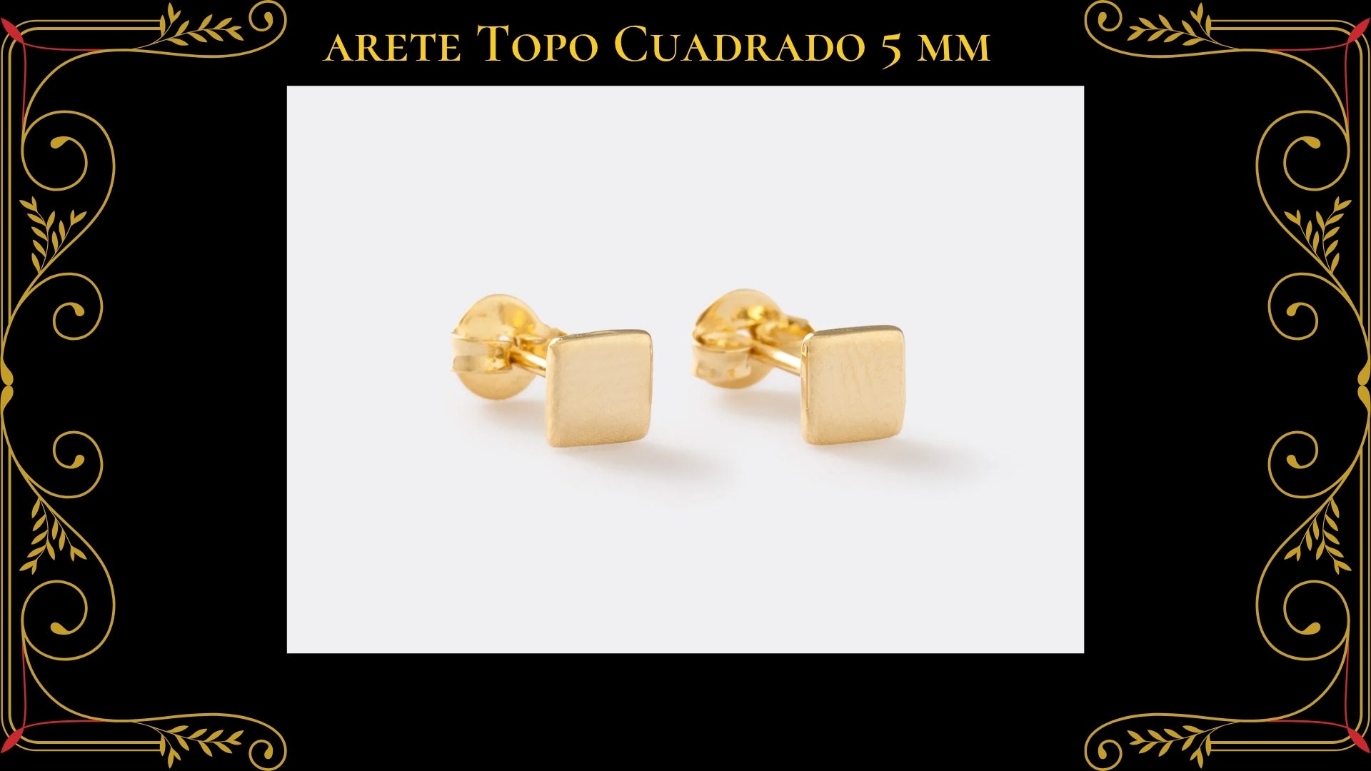Arete Colombia Oro Laminado 18K