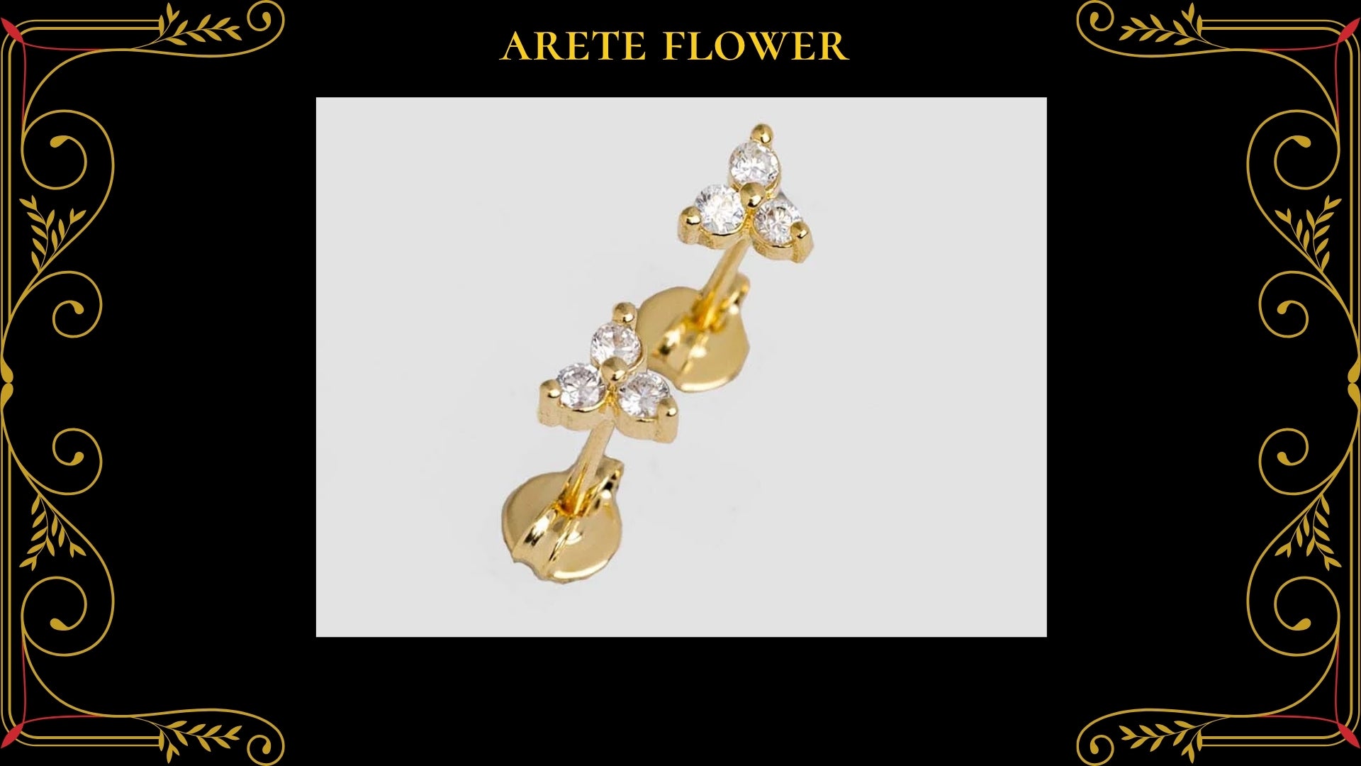 Arete Shell Oro Laminado 18K
