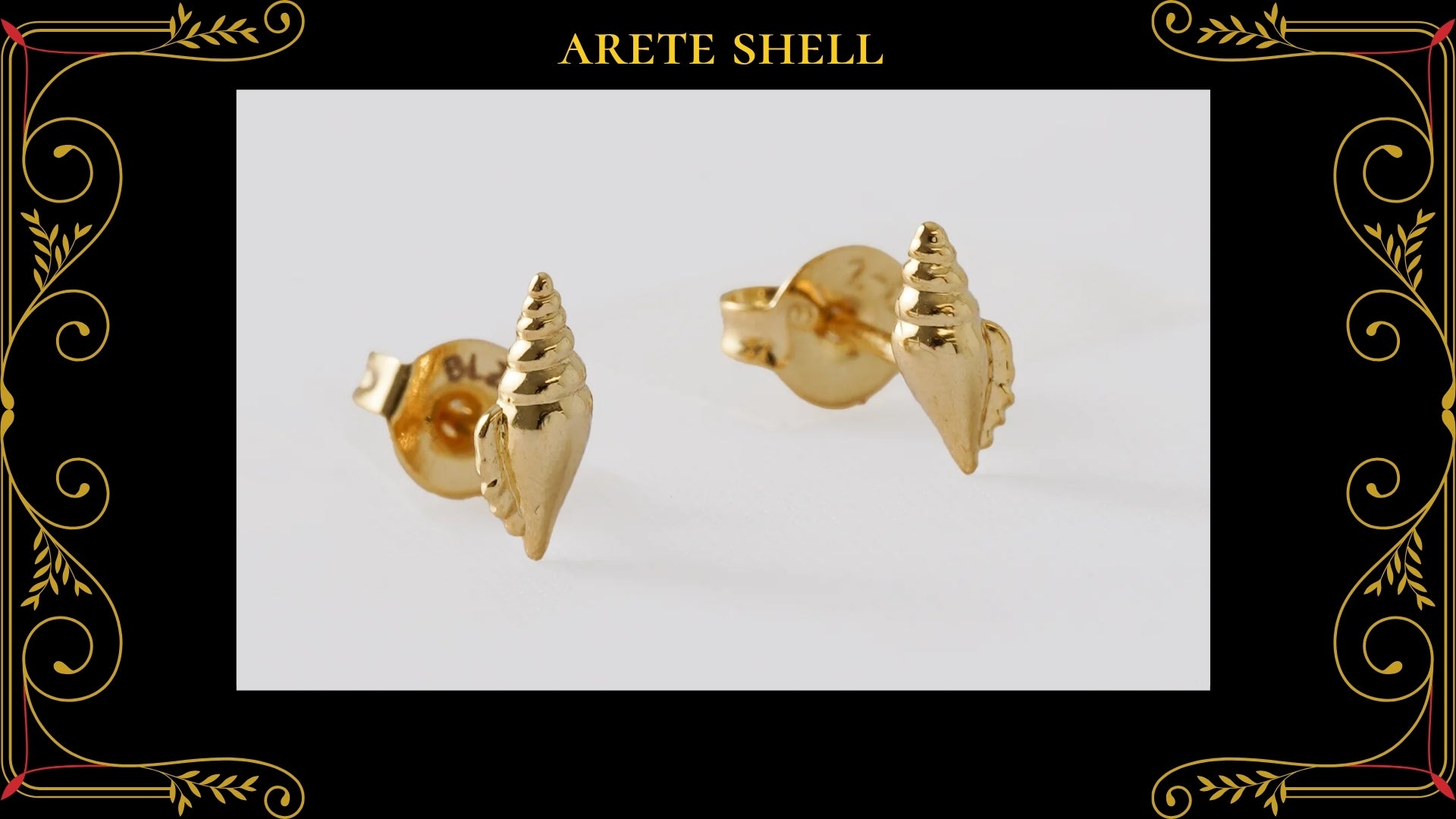 Arete L Blue Oro Laminado 18K