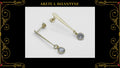 Arete Clover Redondo Silueta 9mm Oro Laminado 18K