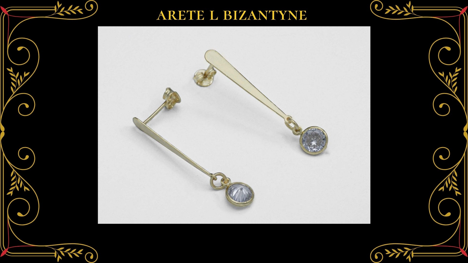 Arete Clover Redondo Silueta 9mm Oro Laminado 18K