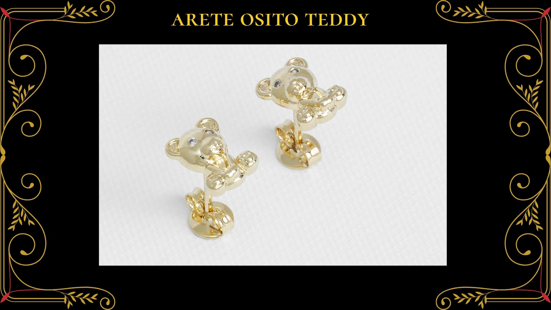 Aretes Mushroom Oro Laminado 18K