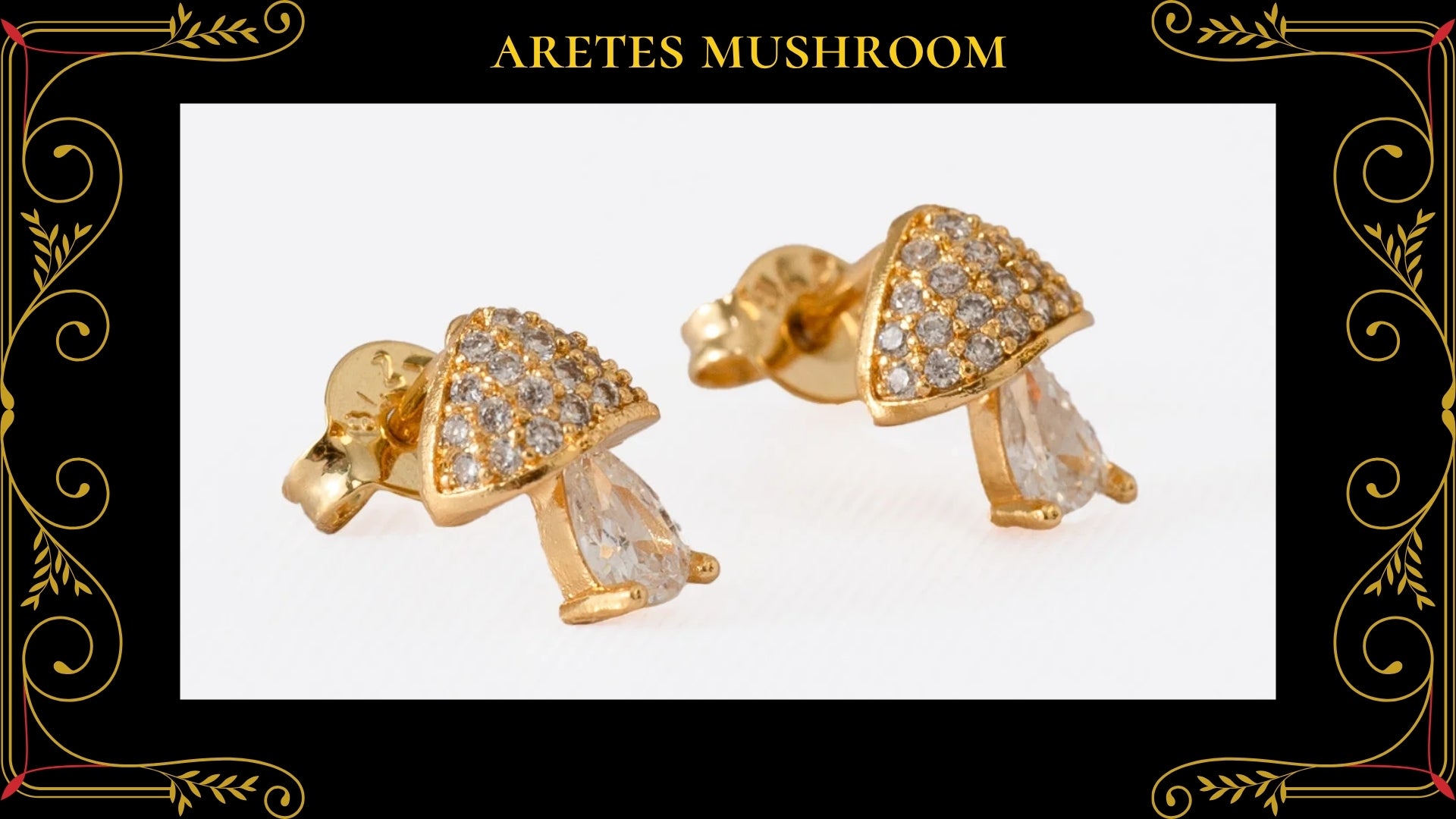 Aretes Mano Hamsa Oro Laminado 18K