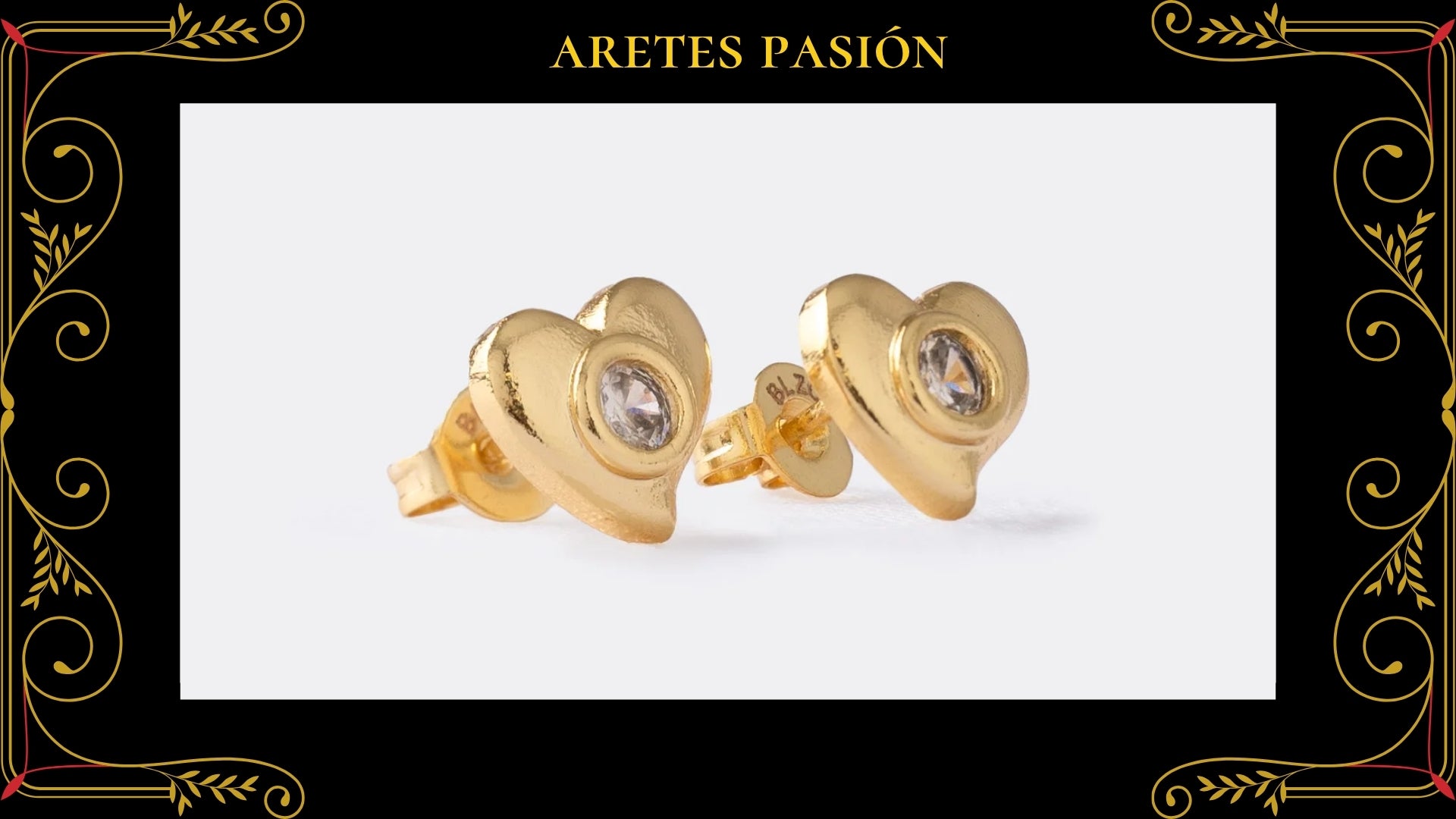 Aretes Equino Herradura Oro Laminado 18K