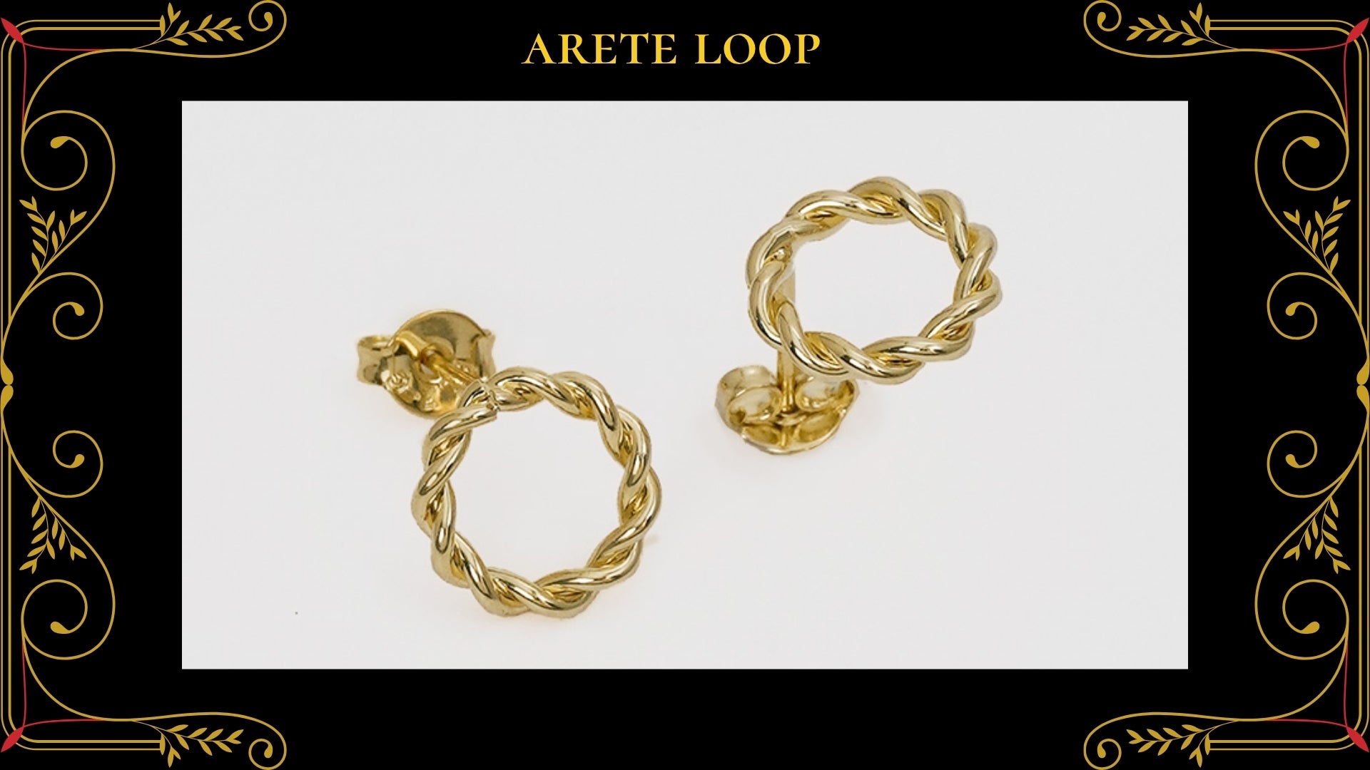 Aretes Media Luna Oro Laminado 18K