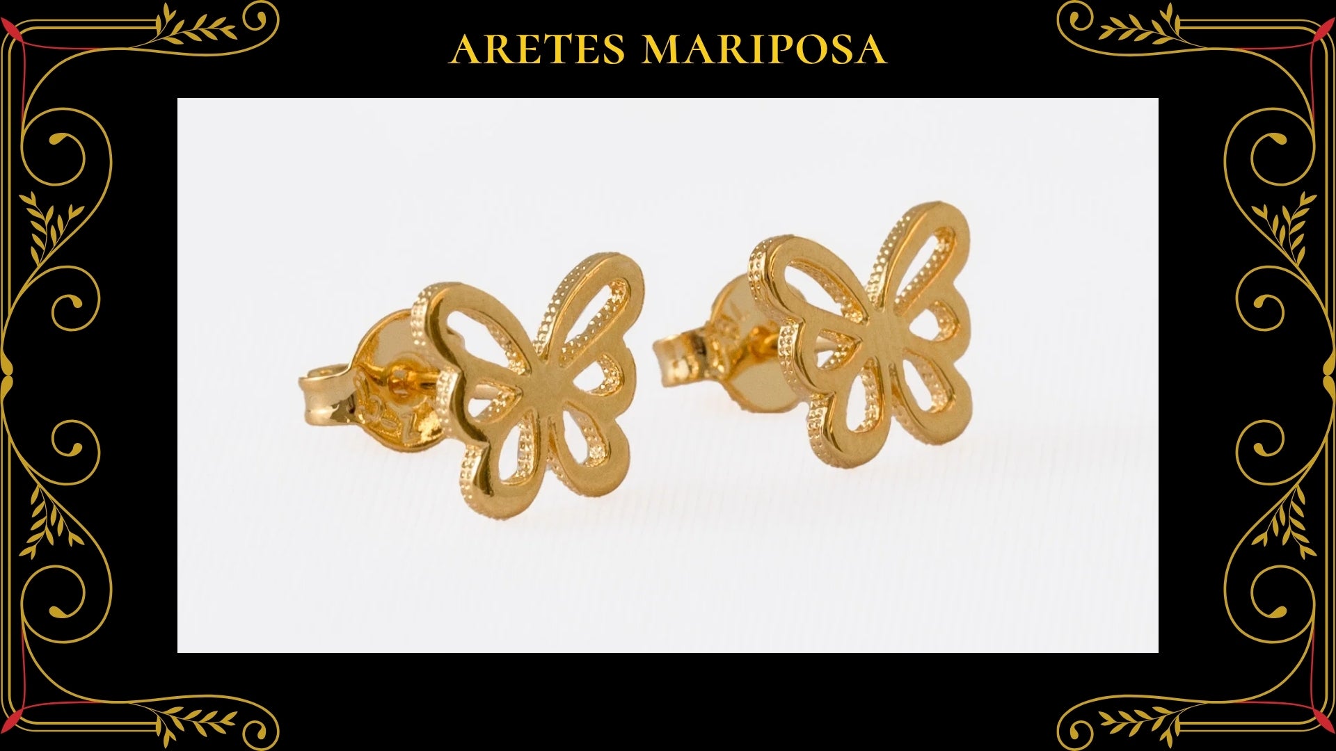 Arete Smile Oro Laminado 18K