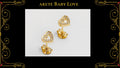 Arete Double Free Love Oro Laminado 18K