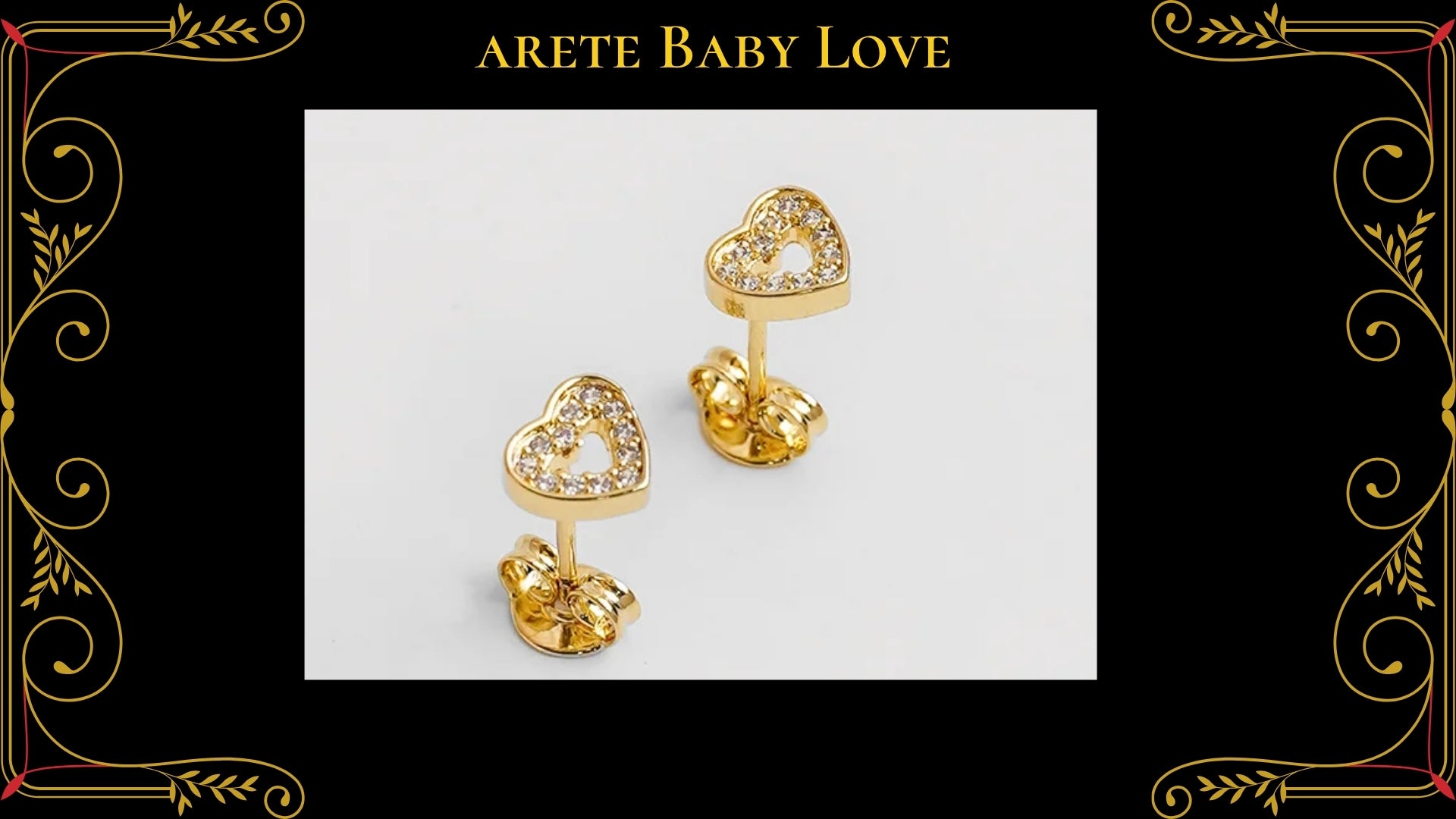 Arete Double Free Love Oro Laminado 18K