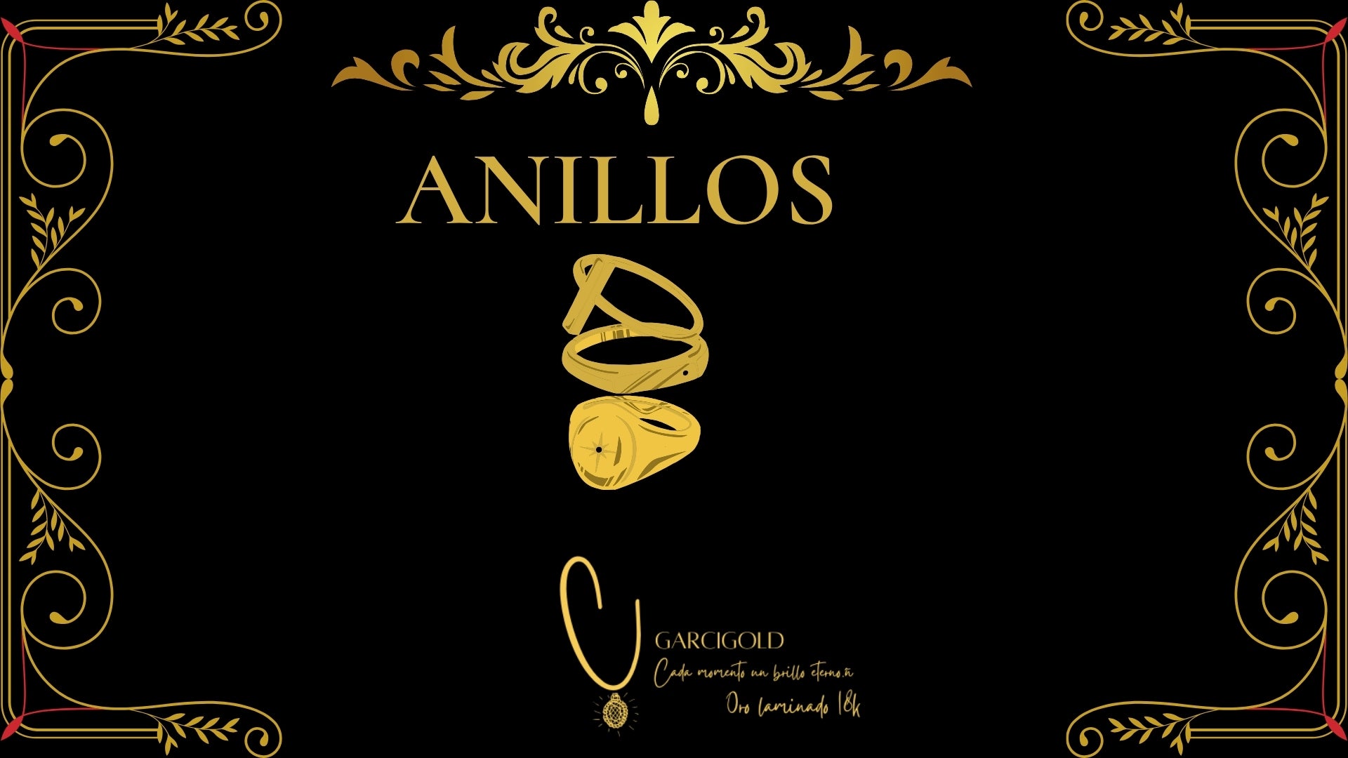 Anillo Tile Ring Ajustable Oro Laminado 18K