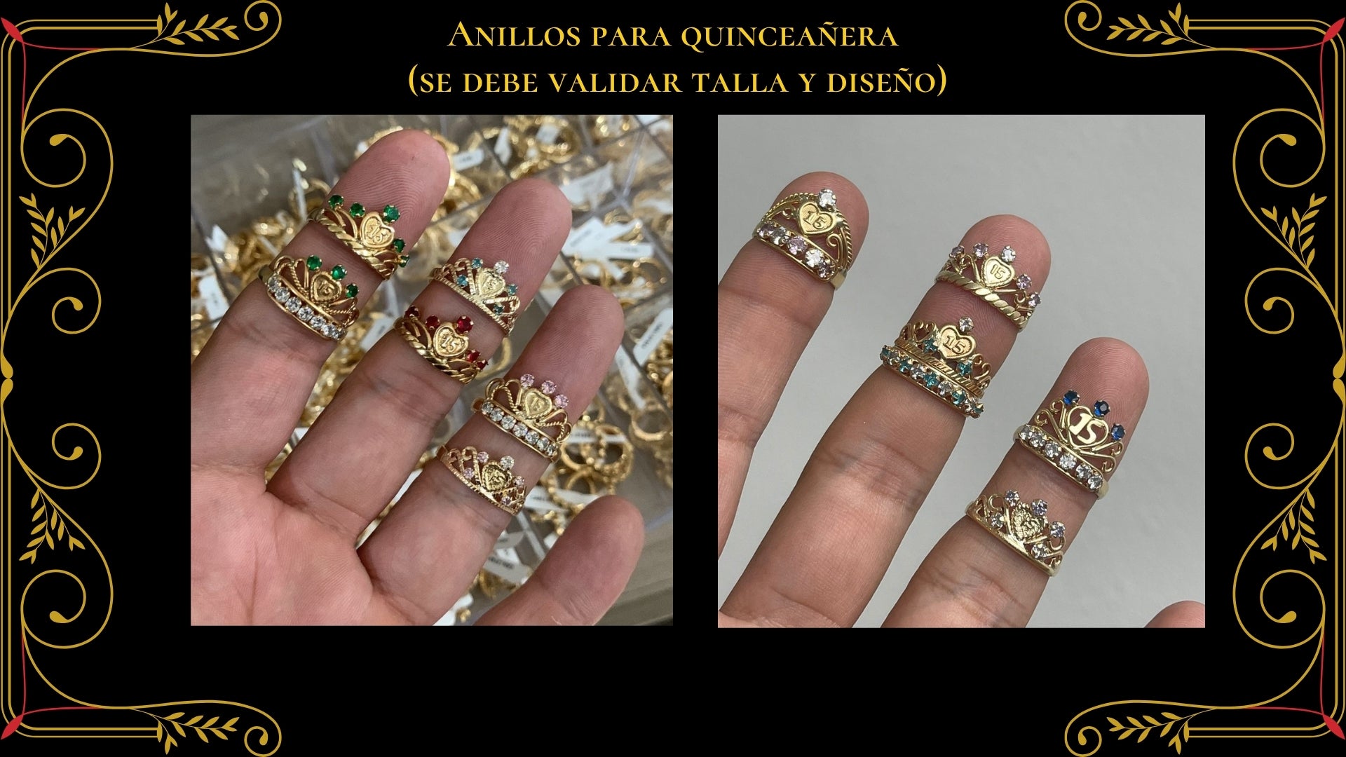 Anillo Dynasty Verde Ajustable Oro Laminado 18K