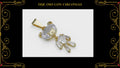 Dije Clover Circonias Pequeño Oro Laminado 18K