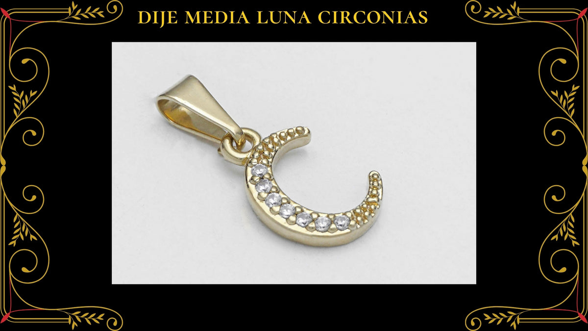 Dije Clover Circonias Mediano Oro Laminado 18K