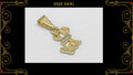 Dije Clover Sol Esfera Oro Laminado 18K