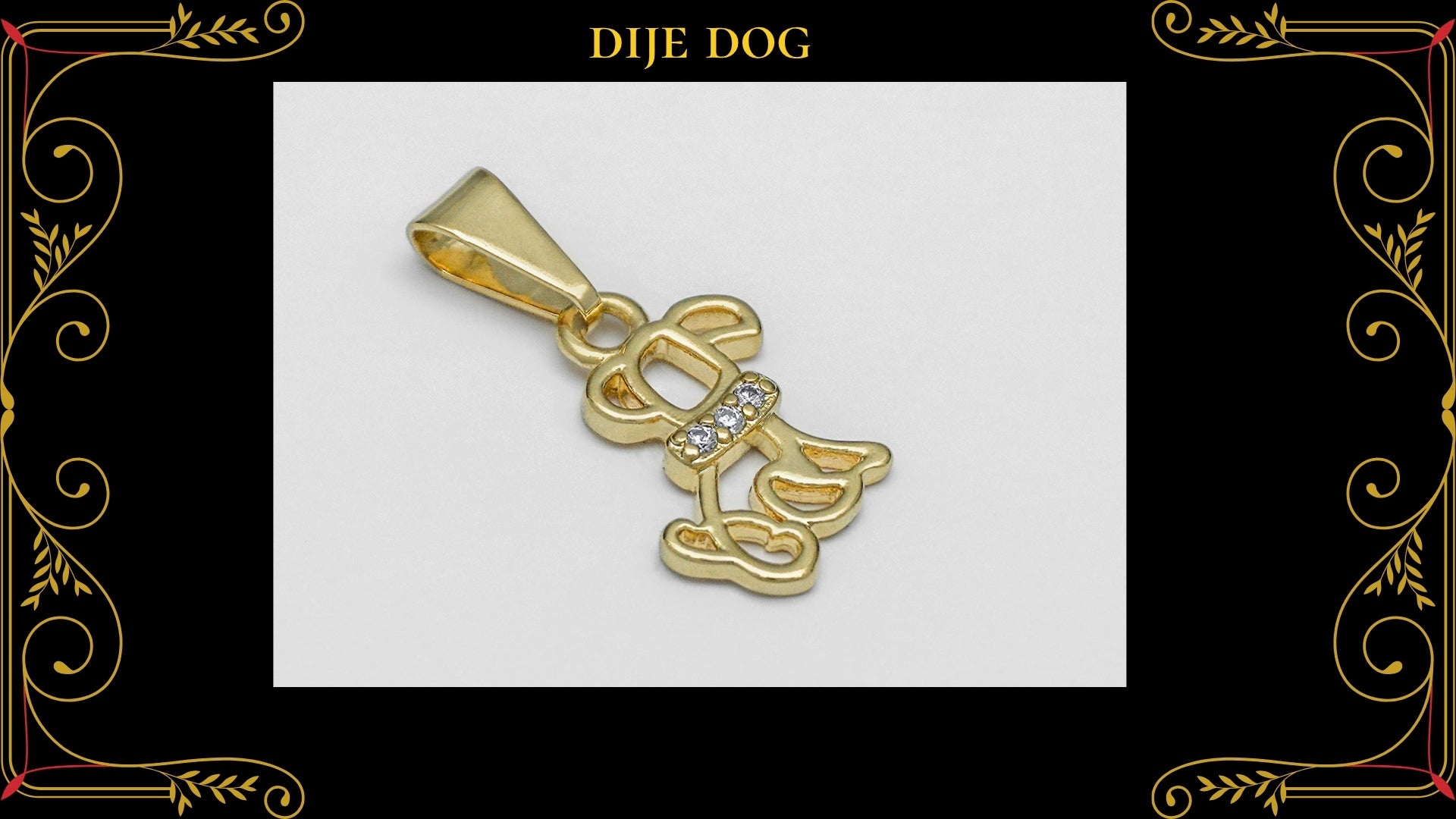 Dije Clover Sol Esfera Oro Laminado 18K