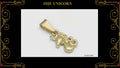 Cruz Tubular 9 Circonias Oro Laminado 18K