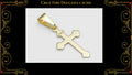 Cruz Clavos Circonias Cristal Oro Laminado 18K