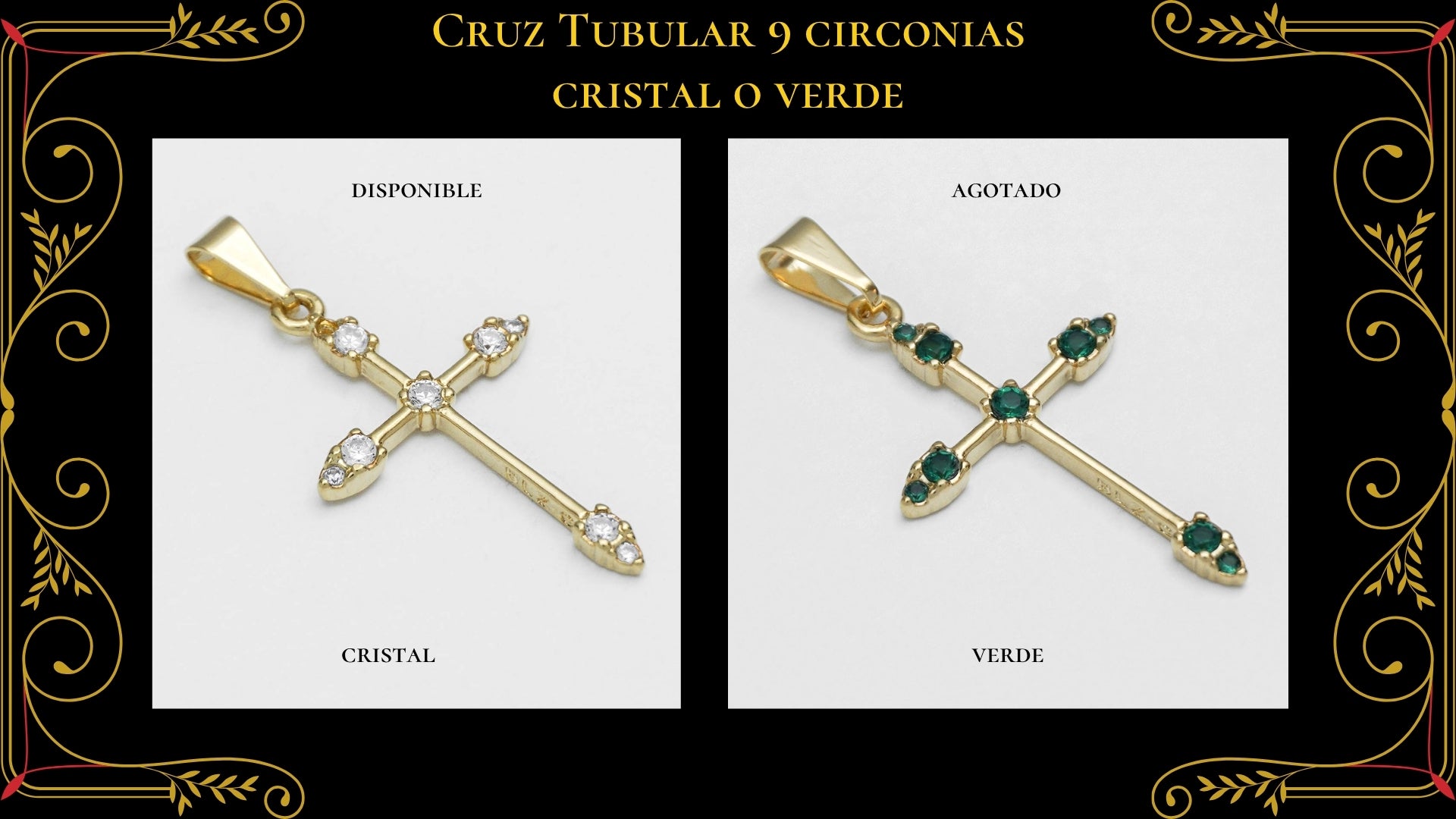 Cruz San Benito Oro Laminado 18K