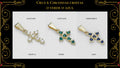 Cruz Silueta Circonias 3.5cm Oro Laminado 18K