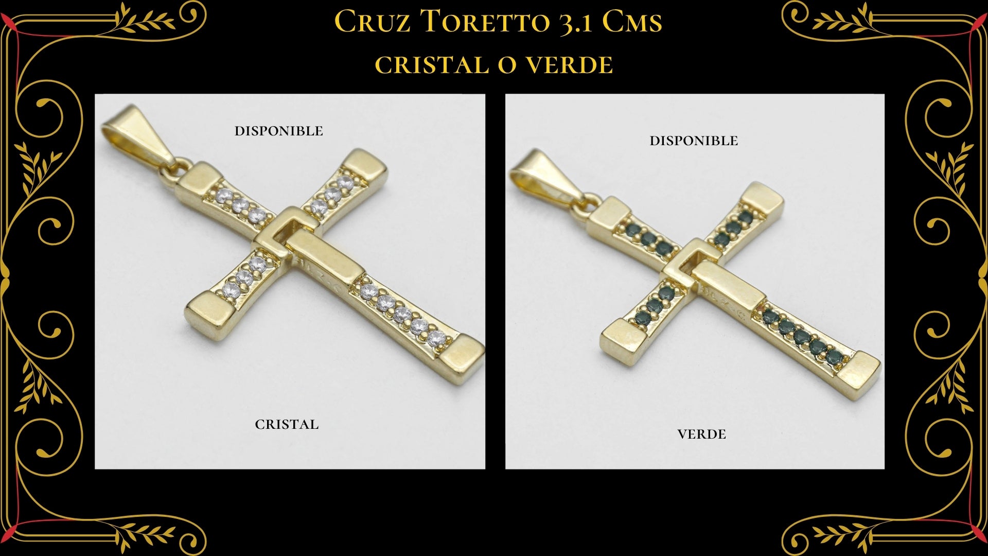 Cruz Manto Sagrado 1.6cm Oro Laminado 18K