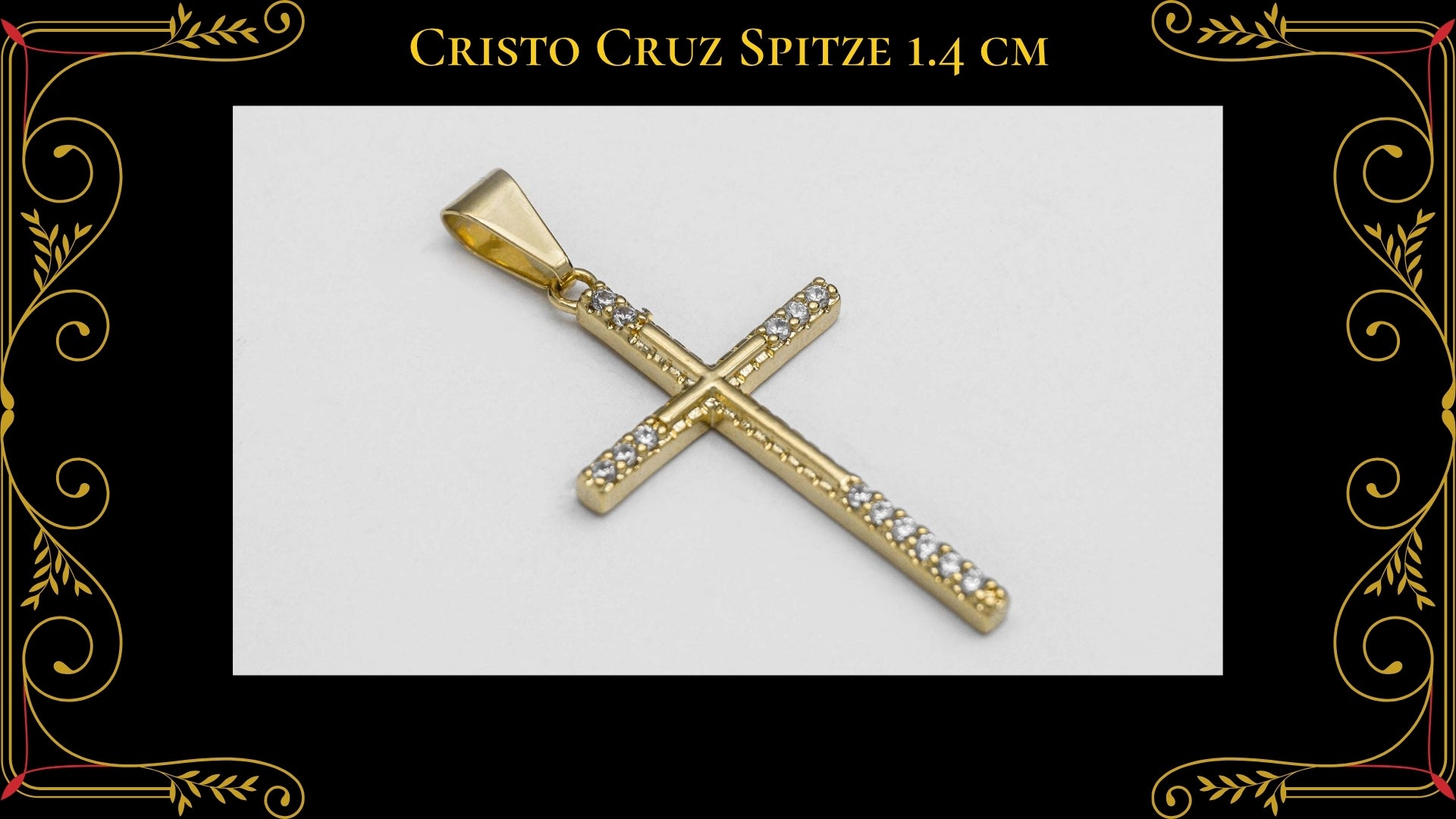 Cruz Madero Pequeño Oro Laminado 18K