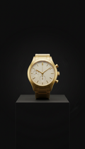 Gold Mesh Strap Dress Watch